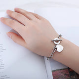 Titanium Steel Chain Female Bracelet Love Bible Proverbs 4:23 JB19053