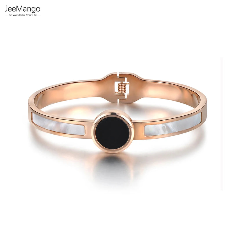 Titanium Steel Shell Bracelet Wedding Bangle Jewelry JB18041