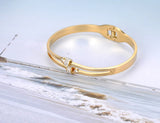 Rhinstone Cuff Bangle Titanium Steel Wedding Bracelet