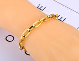 Hiphop/Rock Titanium Stainless Steel Big Thick Charm Bracelet Punk Chain Link