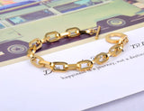 Hiphop/Rock Titanium Stainless Steel Big Thick Charm Bracelet Punk Chain Link