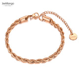 Hiphop/Rock Titanium Steel Chain Bracelet For Women JB21138