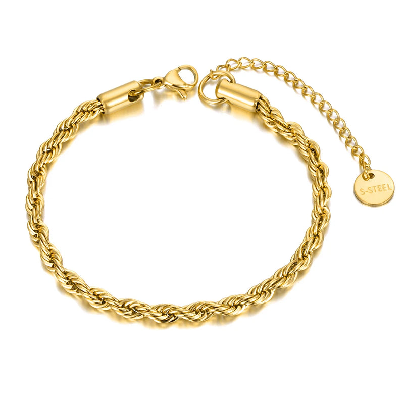 Hiphop/Rock Titanium Steel Chain Bracelet For Women JB21138