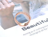 Neo-Gothic Stainless Steel Cut Face Ring Mosaic CZ Crystal Rose Wedding Ring