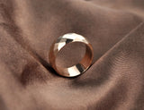 Stainless Steel 8mm Cut Face Wide Ring Wedding Engagement Ring