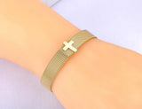 Religious Cross Charm Bracelet Stainless Steel JB21129