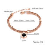 Roman Numerals Titanium Steel Wedding Bracelet JB18089