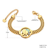 Elephant Chain Bracelet Stainless Steel Waterproof Jewelry JB23078