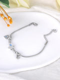 Stainless Steel Fatima's Hand Eye Charm Bracelet Bangle