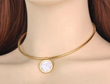 Stainless Steel Roman Numeral Pendant Necklace For Women