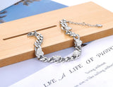 Heart Charm Bracelet Titanium Stainless Steel Chain 18K Plated JB22004