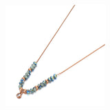 Colorful Crystal Charm Pendant Necklace Rose Choker for Women