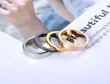 Colorful Rings Jewelry Titanium Stainless Steel Women's Wedding Engagement Ring