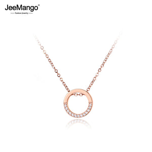 Rose Choker Necklace With Rhinestones Pendant for Women