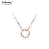 Rose Choker Necklace With Rhinestones Pendant for Women