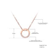 Rose Choker Necklace With Rhinestones Pendant for Women