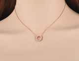Rose Choker Necklace With Rhinestones Pendant for Women