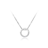 Rose Choker Necklace With Rhinestones Pendant for Women