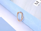 Titanium Stainless Steel CZ Crystal Rose Wedding Ring for Women
