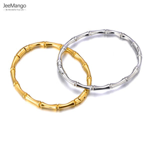 Waterproof Stainless Steel Bamboo Bangle Bracelet