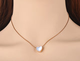 Heart Charm Pendant Necklace Stainless Steel Choker JN191