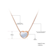 Heart Charm Pendant Necklace Stainless Steel Choker JN191