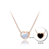 Heart Charm Pendant Necklace Stainless Steel Choker JN191