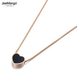 Heart Charm Pendant Necklace Stainless Steel Choker JN191