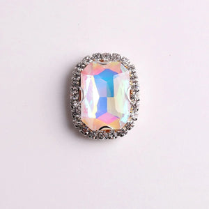 AB Rhinestone Jelly Candy Rectangle Trim for Clothes DIY