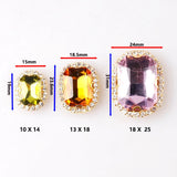 AB Rhinestone Jelly Candy Rectangle Trim for Clothes DIY