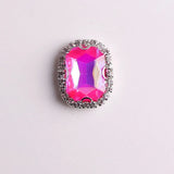 AB Rhinestone Jelly Candy Rectangle Trim for Clothes DIY