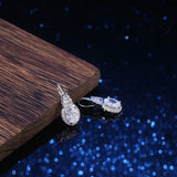 925 Silver Zircon Pagoda Drop Earrings Wedding Party Jewelry