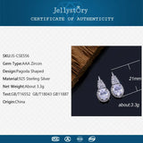 925 Silver Zircon Pagoda Drop Earrings Wedding Party Jewelry