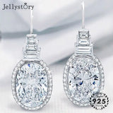 925 Silver Zircon Pagoda Drop Earrings Wedding Party Jewelry