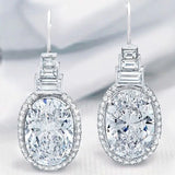 925 Silver Zircon Pagoda Drop Earrings Wedding Party Jewelry