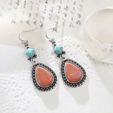 925 Silver Turquoise Drop Earrings Vintage Wedding Jewelry