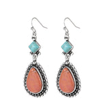 925 Silver Turquoise Drop Earrings Vintage Wedding Jewelry