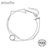 925 Silver Zircon Bracelet Fine Jewelry Women Anniversary Gift