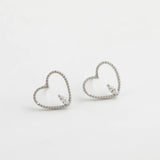 925 Silver Diamond Zircon Star Stud Earrings for Women