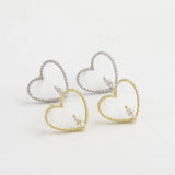 925 Silver Diamond Zircon Star Stud Earrings for Women