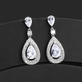 925 Silver Earrings with Sapphire Gemstone for Women Wedding