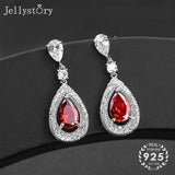 925 Silver Earrings with Sapphire Gemstone for Women Wedding