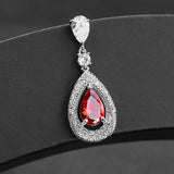 925 Silver Earrings with Sapphire Gemstone for Women Wedding