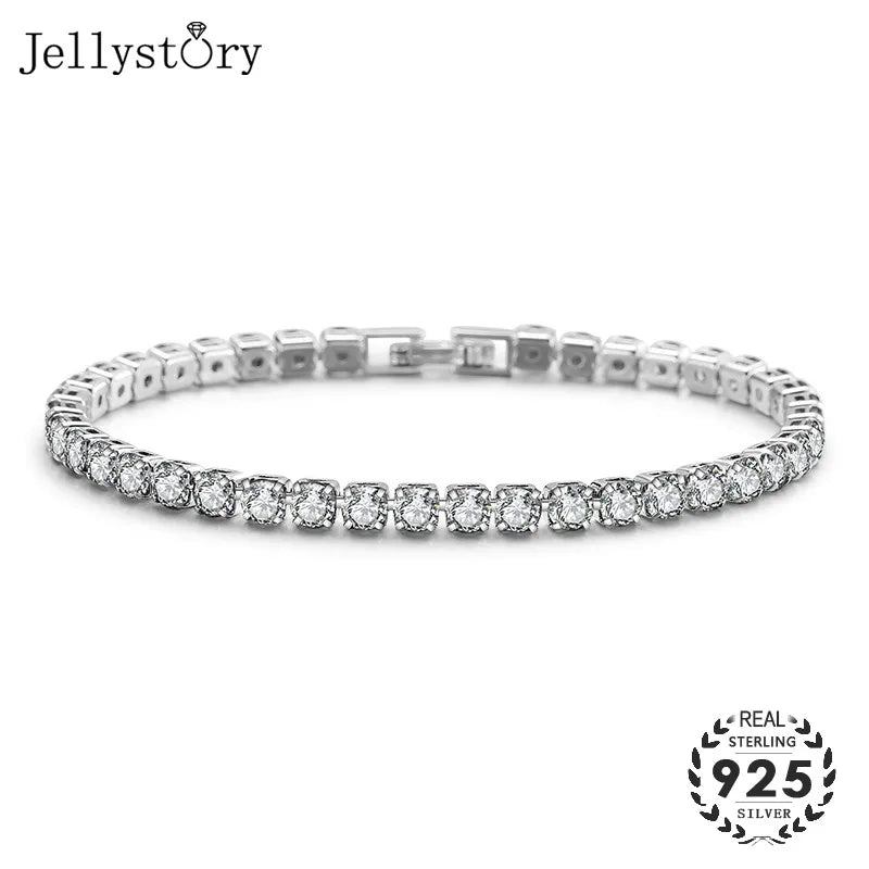 925 Silver Bracelet with Colorful Zircon for Women
