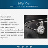 925 Silver Necklace with Gemstone Pendant for Women Wedding