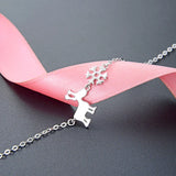 925 Silver Elk Snowflake Bracelet for Women Wedding Gift