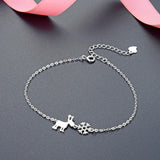 925 Silver Elk Snowflake Bracelet for Women Wedding Gift