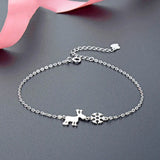 925 Silver Elk Snowflake Bracelet for Women Wedding Gift
