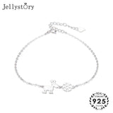 925 Silver Elk Snowflake Bracelet for Women Wedding Gift