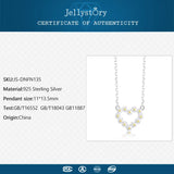 925 Silver Necklace with Heart-shaped Pendant for Women Wedding Party